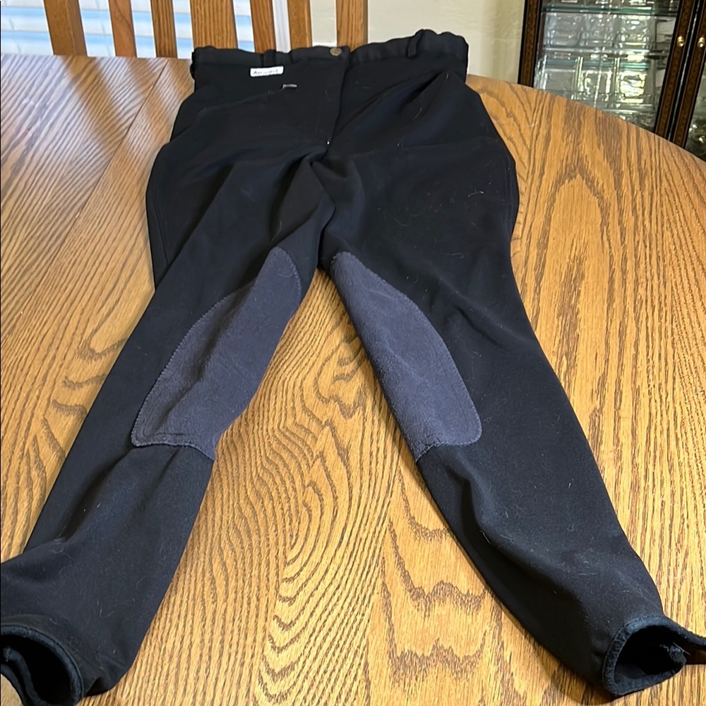 Black Riding Pants with Reinforced Knees